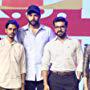 Aditi Rao Hydari, Ram Charan, Radha Krishna Jagarlamudi, Varun Tej, and Sankalp Reddy at an event for Antariksham 9000 kmph (2018)