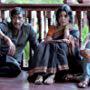 Ajay Devgn, Shriya Saran, and Ishita Dutta in Drishyam (2015)