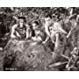 Abel Fernandez, Johnny Weissmuller, and Vera Francis in Devil Goddess (1955)