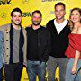 Mandy Moore, Milo Ventimiglia, Justin Hartley, Dan Fogelman, and Isaac Aptaker at an event for This Is Us (2016)