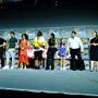 Salma Hayek, Angelina Jolie, Kevin Feige, Richard Madden, Chloé Zhao, Dong-seok Ma, Brian Tyree Henry, Kumail Nanjiani, Lauren Ridloff, and Lia McHugh at an event for Eternals (2020)
