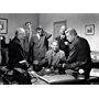 Jean Debucourt, Guy Decomble, Jean Gabin, Olivier Hussenot, Jean-Louis Le Goff, and Lino Ventura in Inspector Maigret (1958)