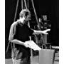 Director Peter Hanson on the set of the comedy-drama short "Stagehand."