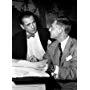 "The Enforcer" Humphrey Bogart and director, Bretaigne Windust, backstage between takes 1950 Warner Bros.