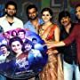 Prabhas, Srinivasa Reddy, Taapsee Pannu, Sudheer Babu Posani, K Krishna Kumar, Mahi v Raghav, and Vijay Chilla at an event for Anando Brahma (2017)