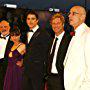 Brian De Palma, Mia Kirshner, Aaron Eckhart, Josh Hartnett, James Ellroy, and Scarlett Johansson at an event for The Black Dahlia (2006)