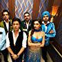 Abhishek Bachchan, Shah Rukh Khan, Boman Irani, Sonu Sood, Deepika Padukone, and Vivaan Shah in Happy New Year (2014)