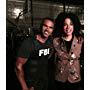 janine & shemar on set