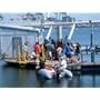 Dir. Adrian Vallarino with Host George X and crew at the port of LA