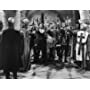 John Derek, Alan Hale, Billy House, Lester Matthews, and Donald Randolph in Rogues of Sherwood Forest (1950)