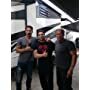 with Joe Manganiello and Arnold Schwarzenegger at Terminator Genisys filming