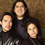 Evan Adams, Sherman Alexie, Michelle St. John, and Gene Tagaban at an event for The Business of Fancydancing (2002)