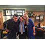 Charlie Sheen, Ben Giroux, and Laura Bell Bundy on set for Anger Management (FX).