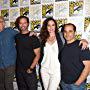 Carlton Cuse, Josh Holloway, Peter Jacobson, Sarah Wayne Callies, and Ryan J. Condal at an event for Colony (2016)