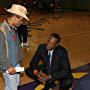 Don Abernathy consults with actor Tony Todd on the set of Tournament of Dreams.