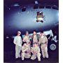 The B29 Crew of the "Bockscar" on the set of HIROSHIMA.(1995) (LtoR) David Gow, Mark Camacho, Frank Schorpion, Charles Edwin Powell, David Siscoe , Teddy Lee Dillon