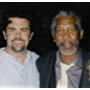 Alex Simon and Morgan Freeman at Venice Magazine