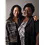  Director Jessica Yu and subject Gladys Kalibbala from "Misconception" pose for the Tribeca Film Festival Getty Images Studio on April 21, 2014 in New York City. 