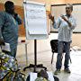 Teaching a directing workshop in Lagos Nigeria.