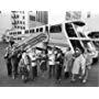 Cast of THE BIG BUS, Paramount, 1976, Stockard Channing, Joseph Bologna, Rene Auberjonois, Ned Beatty, Bob Dishy, Jose Ferrar, Ruth Gordon, Lynn Redgrave, Richard Mulligan, Sally Kellerman