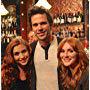 Taylor Misiak, David Walton, Stephanie Koenig on the set of 