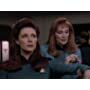 Gates McFadden and Wendy Hughes in Star Trek: The Next Generation (1987)