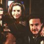 W. Earl Brown, Courteney Cox and David Arquette on the set of SCREAM