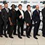 Antonio Banderas, Sylvester Stallone, Wesley Snipes, Jason Statham, Zygi Kamasa, Avi Lerner, Kevin King Templeton, Kellan Lutz, and Guy Avshalom at an event for The Expendables 3 (2014)