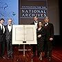 Foundation for the National Archives Board Vice President and Gala Chair Ken Burns, filmmaker and honoree Steven Spielberg, Executive Director of the Foundation for the National Archives Patrick Madden, Foundation for the National Archives Chair and President A
