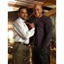 Kent Faulcon and LL Cool J on the set of NCIS Los Angeles