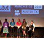 Writer/ Director Sarah Gertrude Shapiro with her lead actresses Ashley Williams and Anna Camp on stage at SXSW 2013 