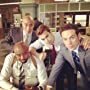 Ron Yuan, Chi McBride, Theo James, Kevin Alejandro on the set of "Golden Boy"CBS