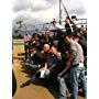 LUCK crew & Henry Bronchtein on the Camera Car - Santa Anita