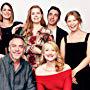 Amy Adams, Patricia Clarkson, Chris Messina, Marti Noxon, Jean-Marc Vallée, Gillian Flynn, and Eliza Scanlen at an event for Sharp Objects (2018)