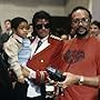 Lionel Hampton, Emmanuel Lewis, Michael Jackson and Quincy Jones at the recording session for Frank Sinatra