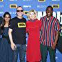 Col Needham, Chris Chibnall, Jodie Whittaker, Tosin Cole, and Mandip Gill at an event for Doctor Who (2005)