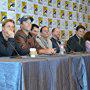 Adam Baldwin, Nathan Fillion, Sean Maher, Tim Minear, Alan Tudyk, Joss Whedon, and Summer Glau at an event for Firefly (2002)