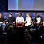 Brannon Braga, Scott Grimes, Penny Johnson Jerald, Seth MacFarlane, Peter Macon, Adrianne Palicki, J. Lee, Mark Jackson, Jim Halterman, and Halston Sage at an event for The Orville (2017)