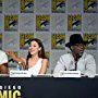 Isaiah Washington, Ricky Whittle, and Lindsey Morgan at an event for The 100 (2014)