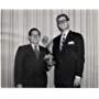 In 1952, Daws Butler (l) and Stan Freberg show off their fourth Emmy Award for Best Children