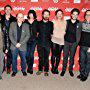 Ed Guiney, Maggie Gyllenhaal, Jon Ronson, Lenny Abrahamson, Scoot McNairy, Peter Straughan, John Cooper, François Civil, and Carla Azar at an event for Frank (2014)