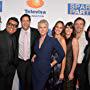 Jamie Lee Curtis, Joshua Davis, Rick Jacobs, George Lopez, David Alpert, Paul Presburger, and Elissa Matsueda at an event for Spare Parts (2015)