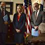 Téa Leoni, Anthony Azizi, Ramsey Faragallah, and Alok Tewari in Madam Secretary (2014)