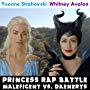 Yvonne Strahovski (as Daenerys Targaryen) and Whitney Avalon (as Maleficent) in the fifth Princess Rap Battle.