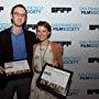 Golden Gate Award winners Sara Dosa (R) and Jesse Moss (L) pose at the San Francisco International Film Festival, 2014
