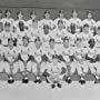 Bob Baker, Jerry Buchek, Roger Craig, Tim McCarver, Gordon Richardson, Joe Schultz, Bob Uecker, Dal Maxvill, Bob Gibson, Mike Shannon, Red Schoendienst, Lou Brock, Carl Warwick, Mike Cuellar, Curt Simmons, Bob Skinner, Julian Javier, Charlie James, Bill White, Ray Washburn, Ed Spiezio, Ray Sadecki, Johnny Keane, Barney Schultz, Bob Groat, and St. Louis Cardinals