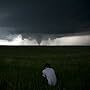 Brent Huffman documenting a tornado in Wyoming for NBC.