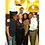 on the set of Franklin and Bash - Beau Billingslea, Rick Fox, Cybill Shepard, and Garcelle Beauvais