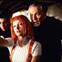 Milla Jovovich, Ian Holm, and Charlie Creed-Miles in The Fifth Element (1997)