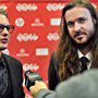 Michael Pitt and Mike Cahill at an event for I Origins (2014)